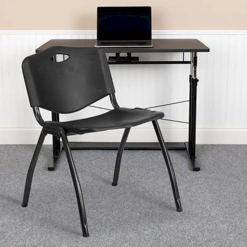 880 lb. Capacity Industrial Plastic Stack Chair with Carrying Handle