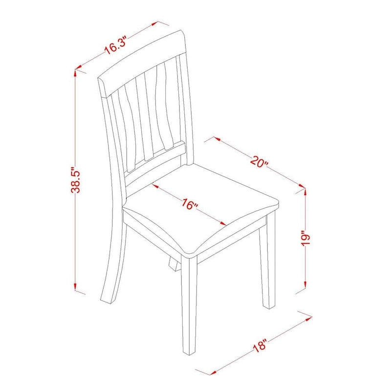 East West Furniture 7 Piece Kitchen Table Set- A Round Dining Room Table and 6 Dining Chairs, Black & Cherry (Seat Options)