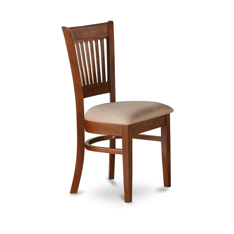 East West Furniture 7 Piece Dining Table Set- an Oval Wooden Table and 6 Wooden Chairs, Espresso(Seat Type Options)