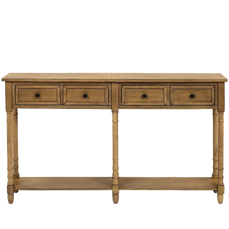 Farmhouse Entryway Console Sofa Table with Two Storage Drawers