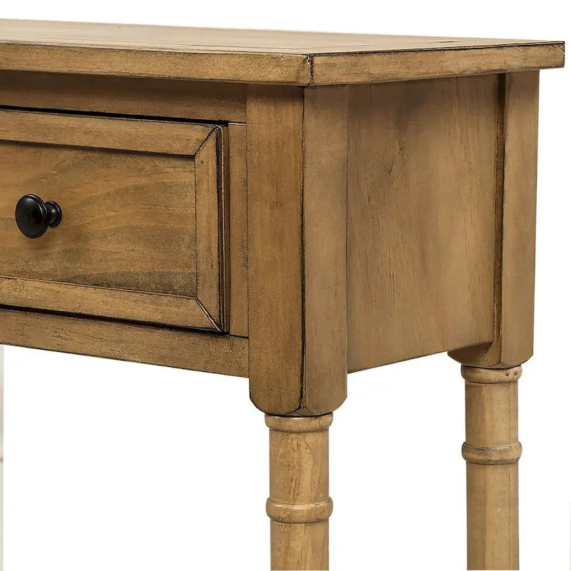 Farmhouse Entryway Console Sofa Table with Two Storage Drawers