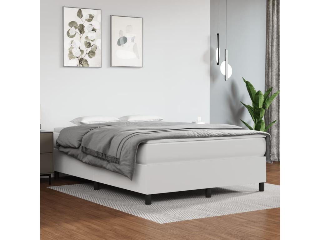 White Faux Leather Mattress, 140 x 190 cm