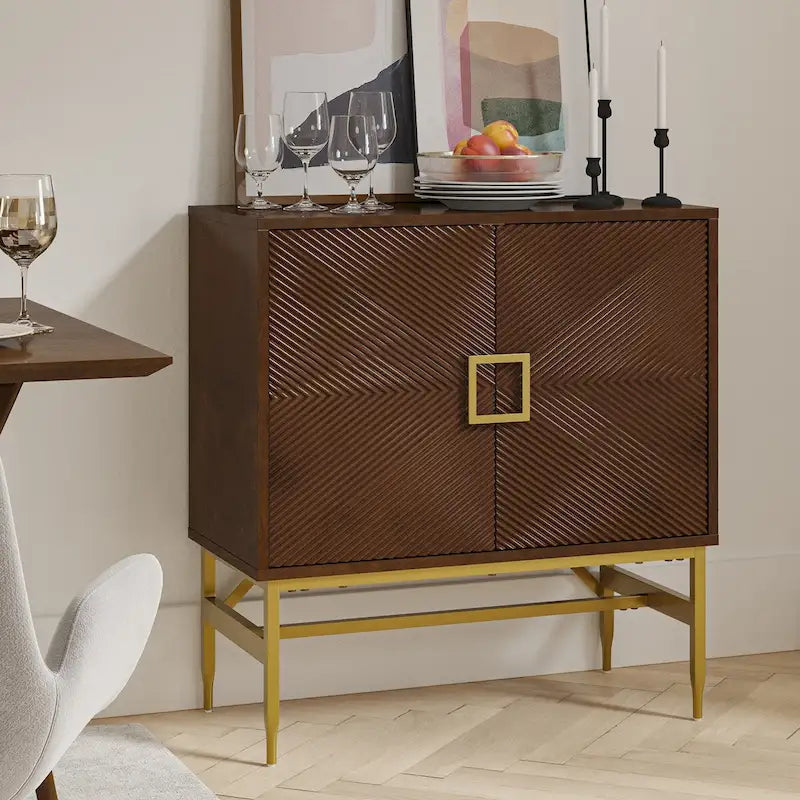 Uirich34Tall2-DoorModernAccentCabinetwithAdjustableShelves by HULALA HOME