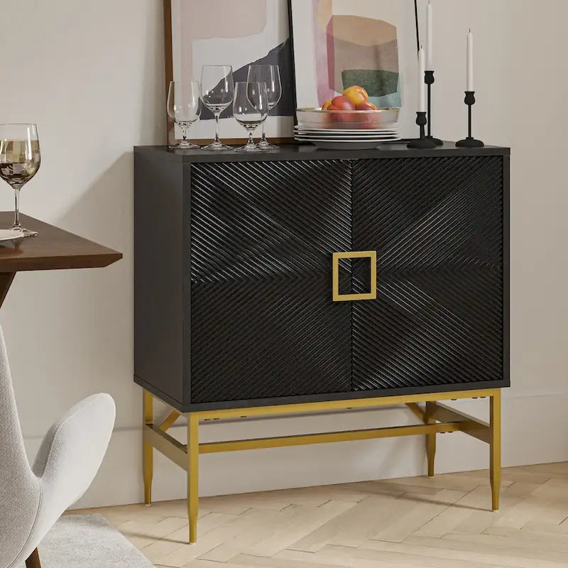 Uirich34Tall2-DoorModernAccentCabinetwithAdjustableShelves by HULALA HOME