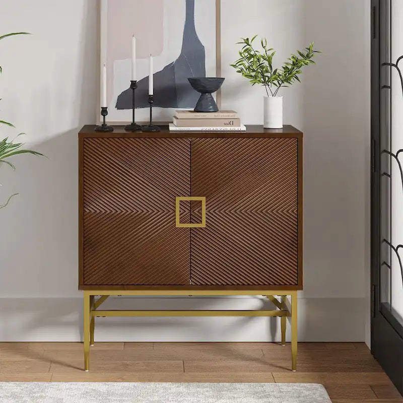 Uirich34Tall2-DoorModernAccentCabinetwithAdjustableShelves by HULALA HOME