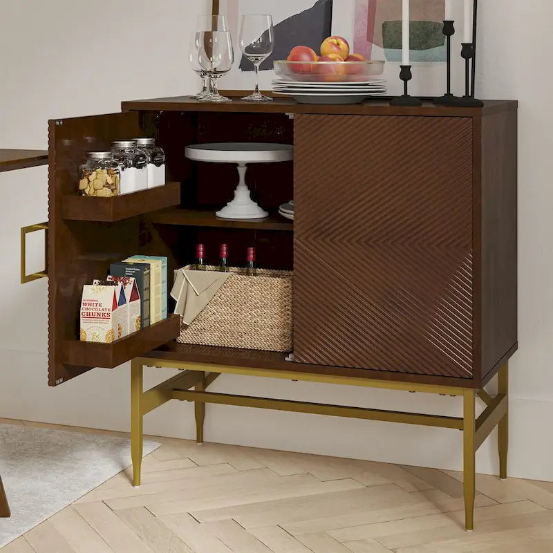 Uirich34Tall2-DoorModernAccentCabinetwithAdjustableShelves by HULALA HOME