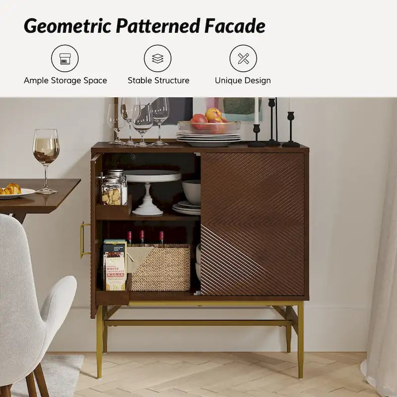 Uirich34Tall2-DoorModernAccentCabinetwithAdjustableShelves by HULALA HOME