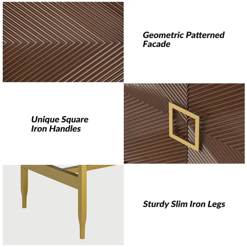 Uirich34Tall2-DoorModernAccentCabinetwithAdjustableShelves by HULALA HOME