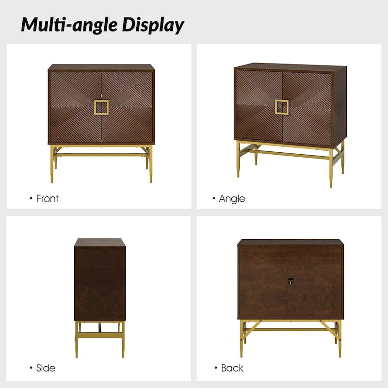 Uirich34Tall2-DoorModernAccentCabinetwithAdjustableShelves by HULALA HOME