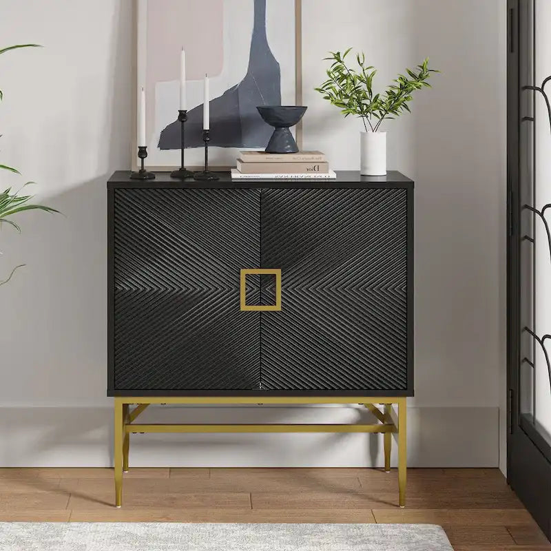 Uirich34Tall2-DoorModernAccentCabinetwithAdjustableShelves by HULALA HOME