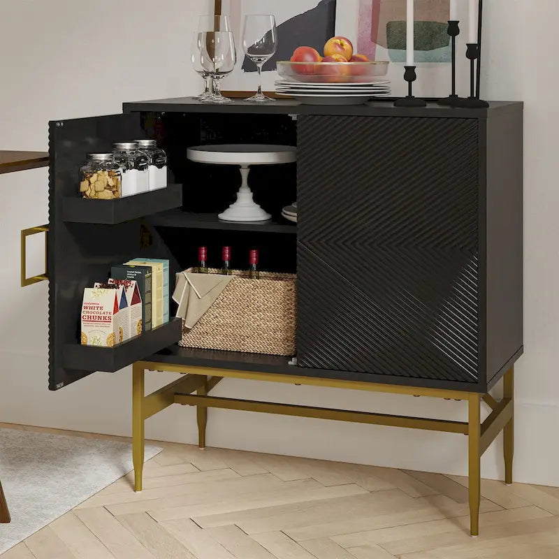 Uirich34Tall2-DoorModernAccentCabinetwithAdjustableShelves by HULALA HOME