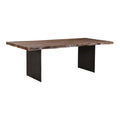 Aurelle Home Modern Live Edge Acacia and Iron Dining Table - 94 x 38