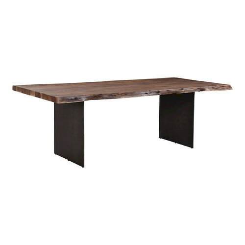 Aurelle Home Modern Live Edge Acacia and Iron Dining Table - 94 x 38