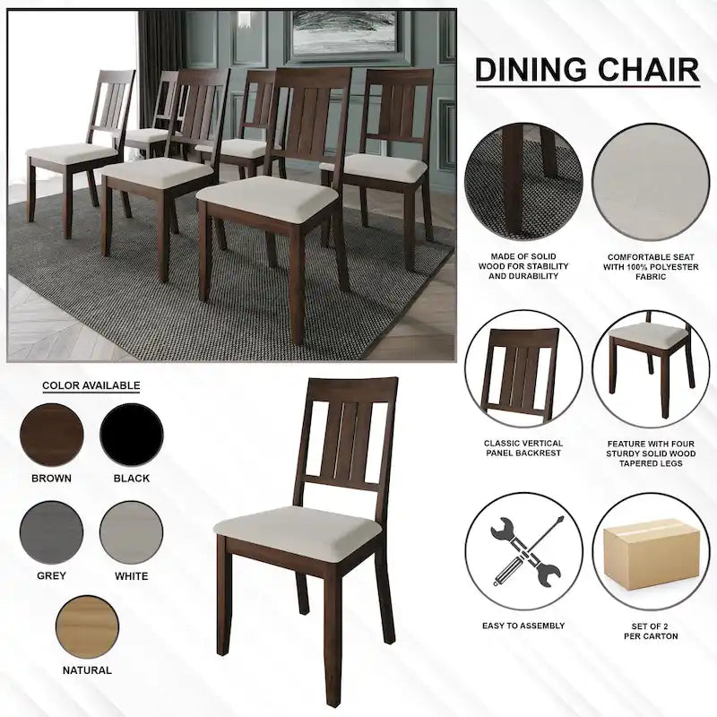 CraftPorch Classic 5-piece Wooden Dining Set