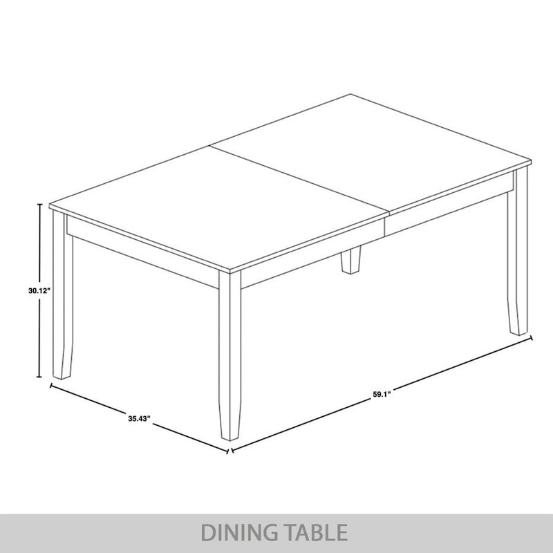 CraftPorch Classic 5-piece Wooden Dining Set