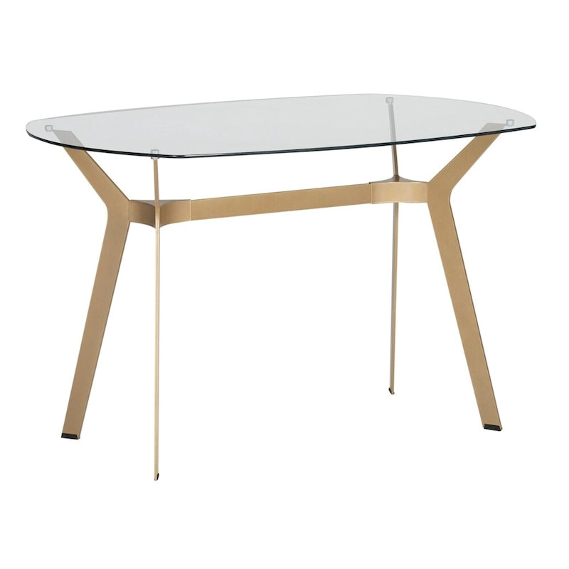 Silver Orchid Myers Metal and Glass 48-inch Modern Desk Table