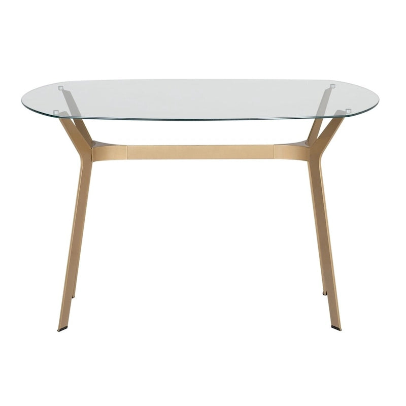 Silver Orchid Myers Metal and Glass 48-inch Modern Desk Table