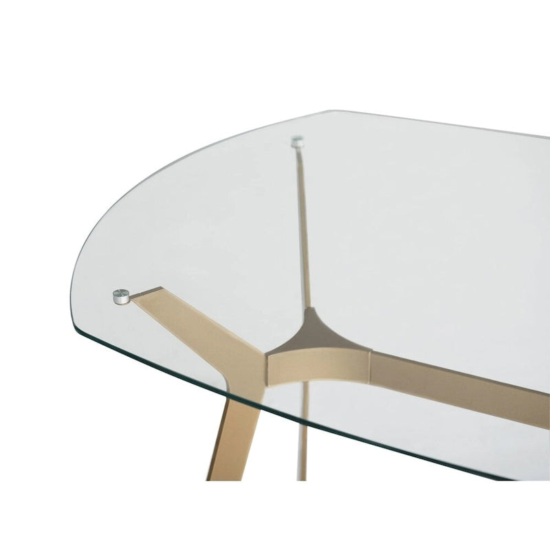 Silver Orchid Myers Metal and Glass 48-inch Modern Desk Table