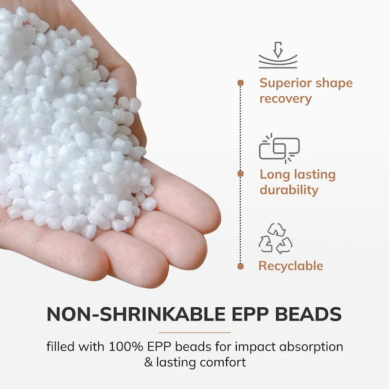 Jani Surin 22-inch Square Pouf Ottoman - Handmade Footrest for Living Room, Bedroom, Nursery, Kidsroom