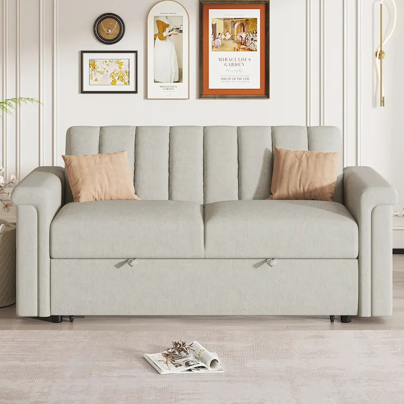 Convertible Soft Cushion Sofa Pull Bed