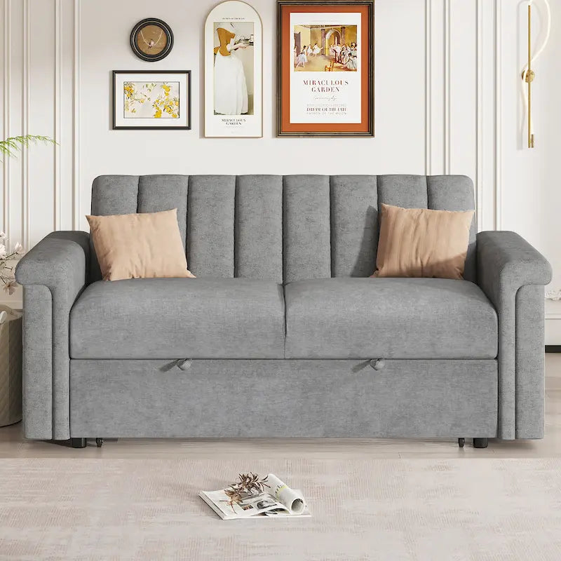 Convertible Soft Cushion Sofa Pull Bed