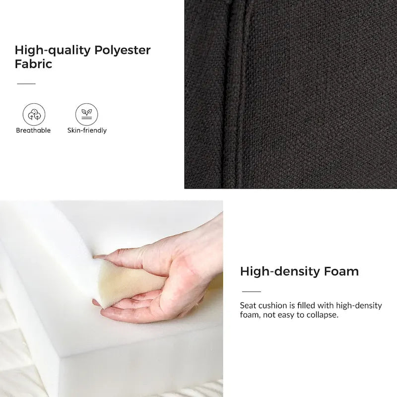 Albert Farmhouse Upholstered Solid Wood Dining Chair Set of 6 by HULALA HOME