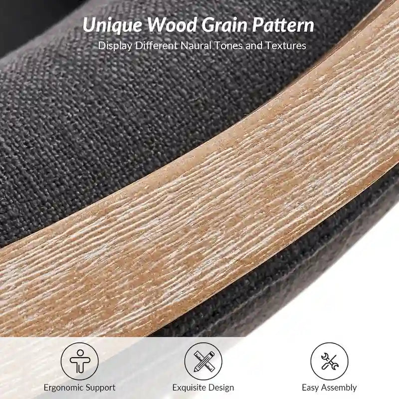 Albert Farmhouse Upholstered Solid Wood Dining Chair Set of 6 by HULALA HOME