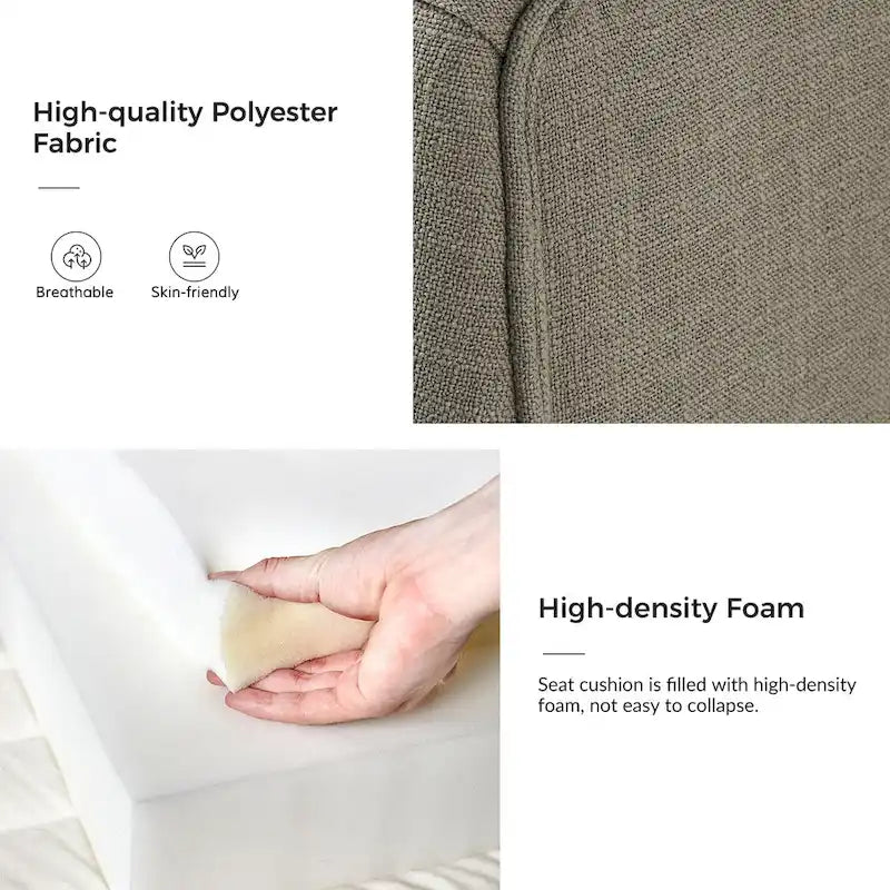 Albert Farmhouse Upholstered Solid Wood Dining Chair Set of 6 by HULALA HOME