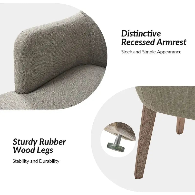 Albert Farmhouse Upholstered Solid Wood Dining Chair Set of 6 by HULALA HOME