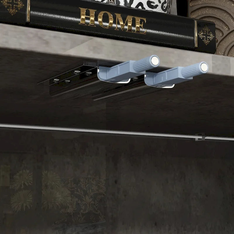 Display Storage Cabinet Showcase with Glass Doors and LED Light