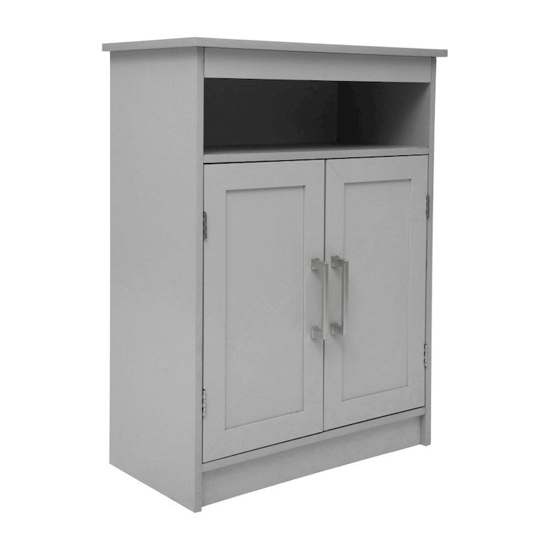 Floor Cabinet Storage Organizer with Magnetic Closure Doors and Shelves
