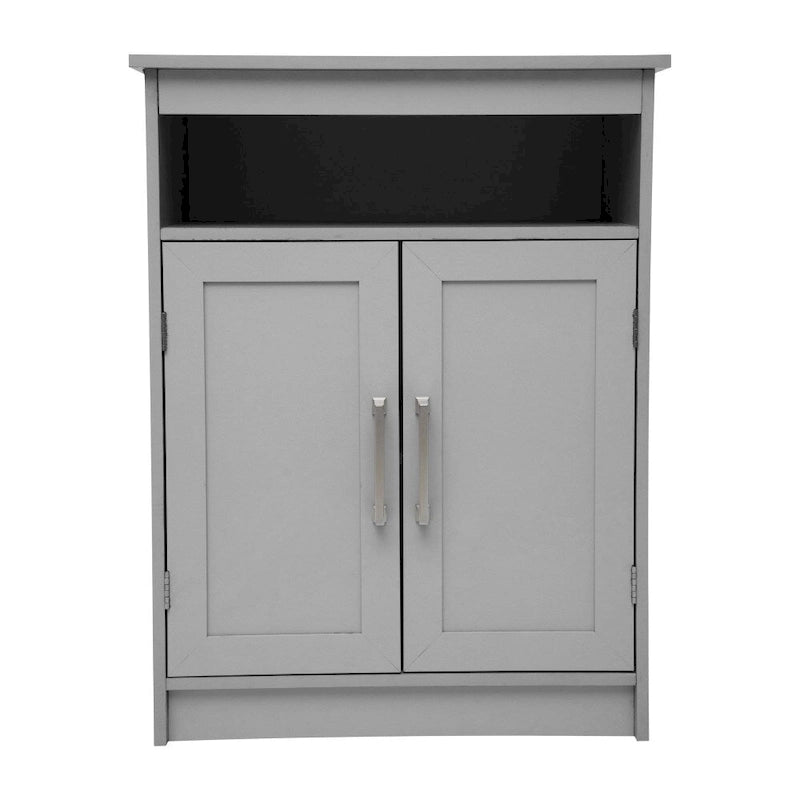 Floor Cabinet Storage Organizer with Magnetic Closure Doors and Shelves