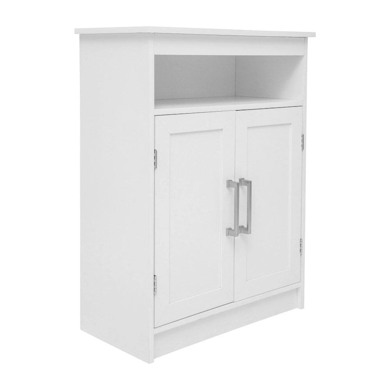 Floor Cabinet Storage Organizer with Magnetic Closure Doors and Shelves