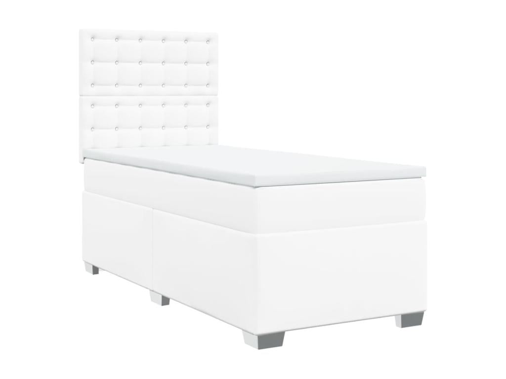 White Faux Leather Mattress, 100 x 200 cm