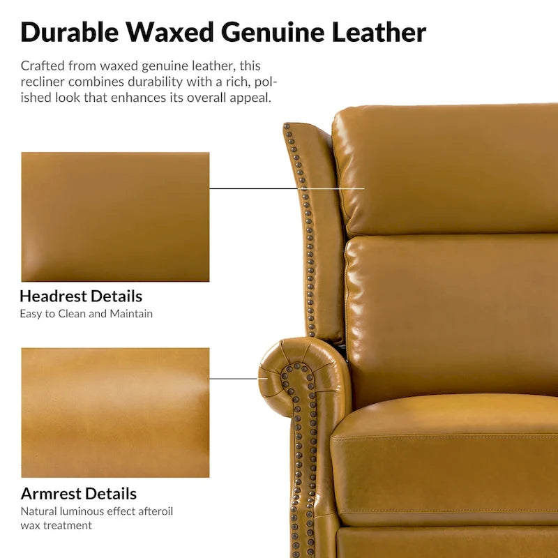 Viviana Traditional Genuine Leather Manual Swivel Glider Recliner Set of 2 by HULALA HOME