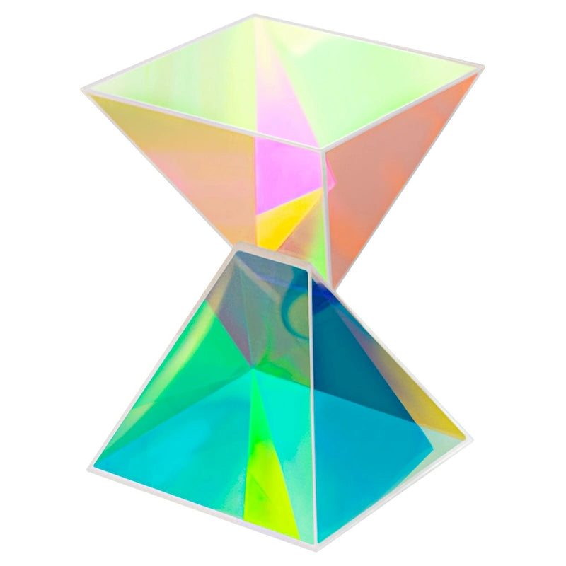 Modern Acrylic Accent End Table, Outdoor Side Tables - 18.11H x 12.6W x 12.6L