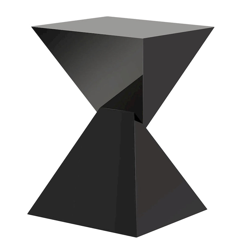 Modern Acrylic Accent End Table, Outdoor Side Tables - 18.11H x 12.6W x 12.6L