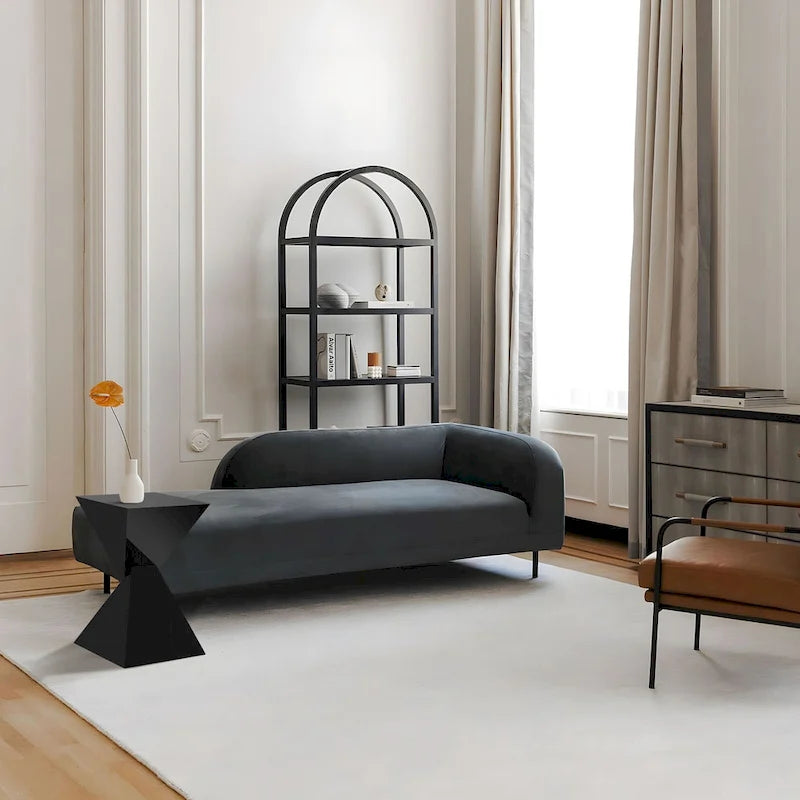 Modern Acrylic Accent End Table, Outdoor Side Tables - 18.11H x 12.6W x 12.6L