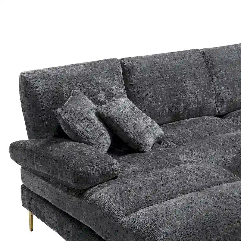 UNITED Modern Large chenille Fabric U-Shape Sectional Sofa
