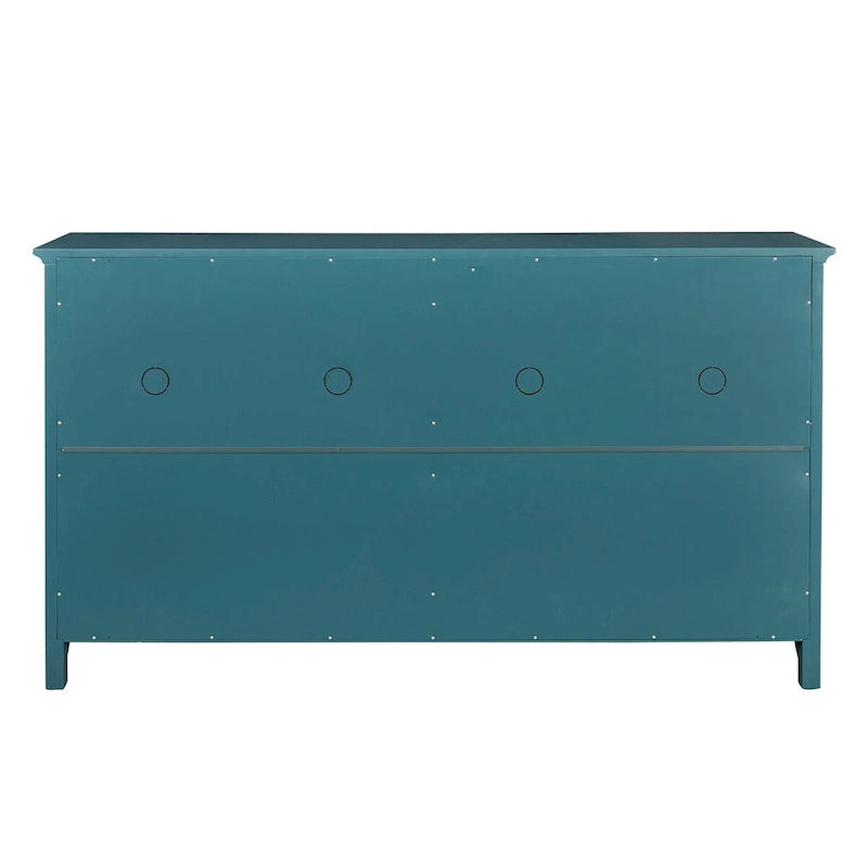 TV Console, Storage Buffet Cabinet, Sideboard with Glass Door and Adjustable Shelves