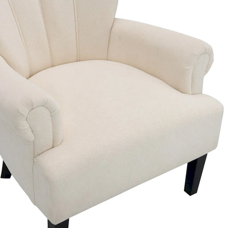 Upholstered Accent Chairs, Armchair Club Chair With Wooden Leg For Living room, Bedroom Reading Room
