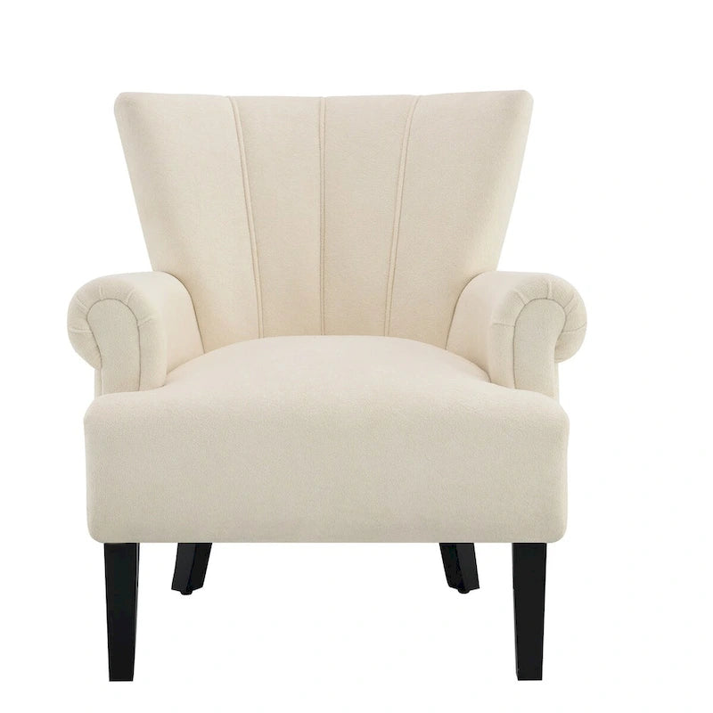 Upholstered Accent Chairs, Armchair Club Chair With Wooden Leg For Living room, Bedroom Reading Room