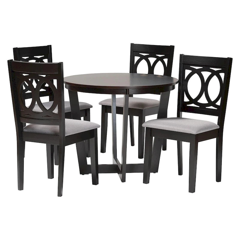 Kara Modern Wood 5-Piece Dining Set