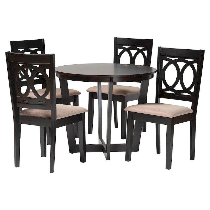 Kara Modern Wood 5-Piece Dining Set