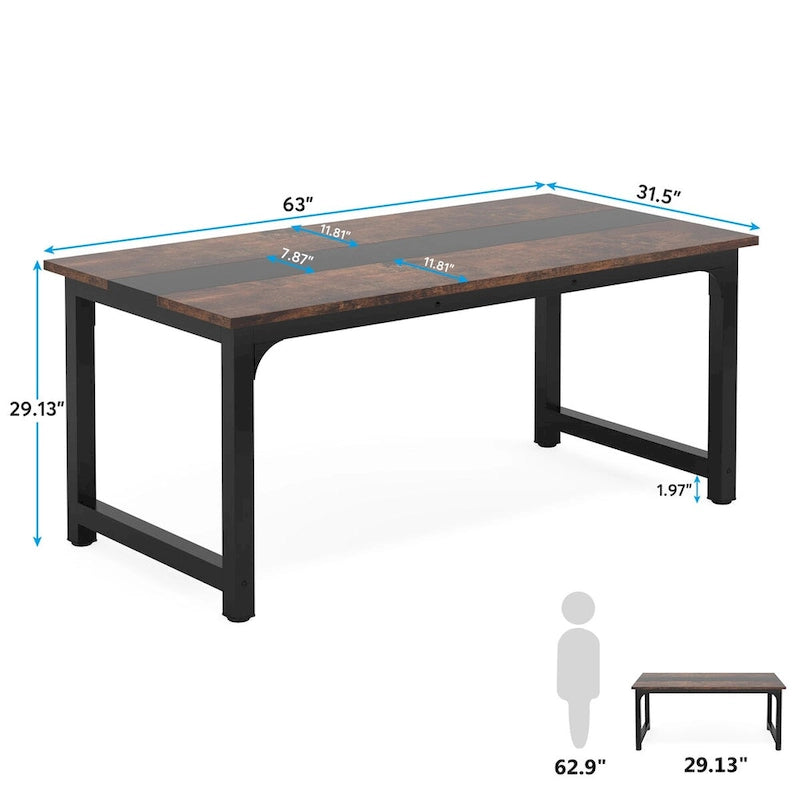 Small Conference Table, Meeting Table for 4-6 people - 63 L x 31.5 W x 29.13 H