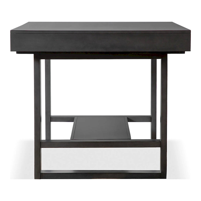 Furniture of America Isolde Black 60-inch Solid Wood Counter Height Dining Table with Drawers