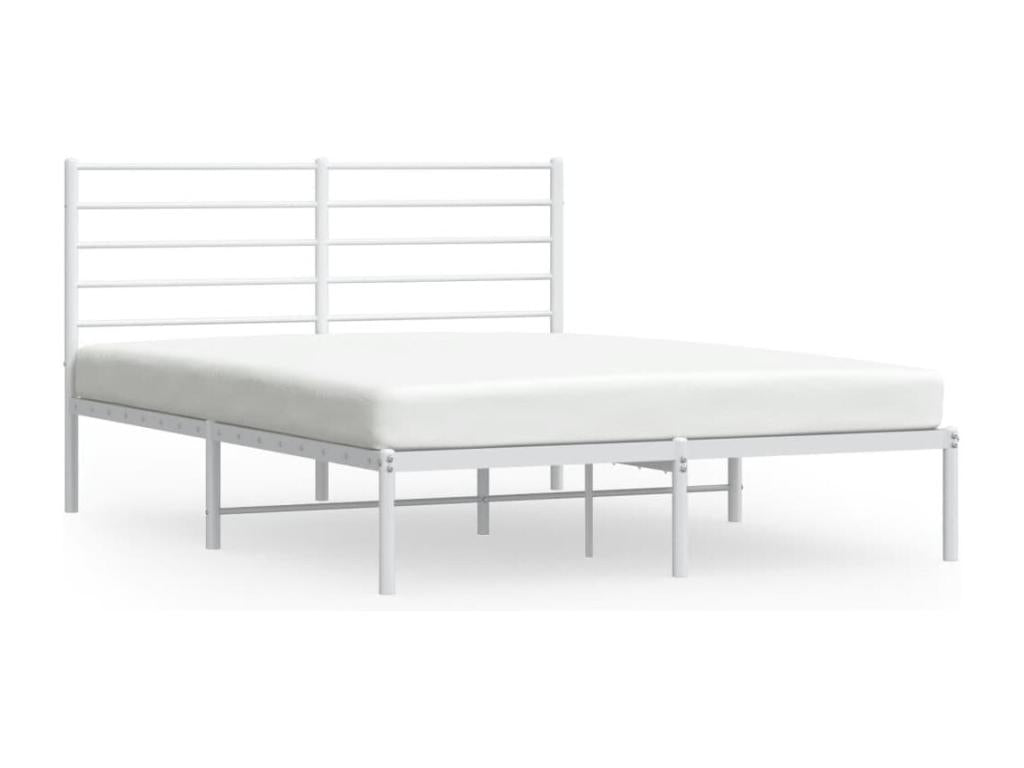 White Metal Bed Frame, 150 x 200 cm