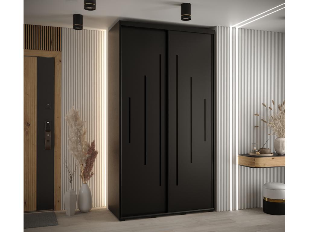 Black Wardrobe, 130 x 60 x 235.2 cm