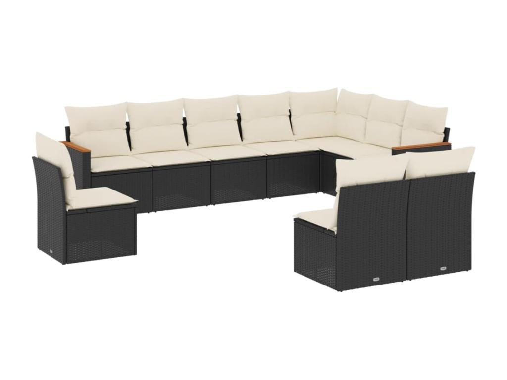 Black Woven Resin Wicker Outdoor Furniture Set