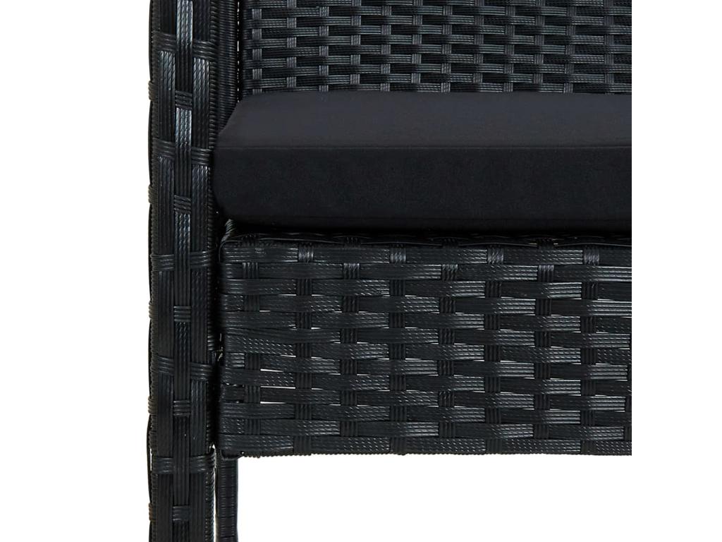 Black Woven Resin Wicker Outdoor Furniture Set - dlz1766580292885